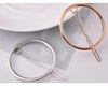 Lassum 2 Pcs Minimalist Dainty Hollow Geometric Round Circle Metal Hairpin Hair Clip For Women And Girls On Any Occasion Gold And Silver
