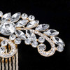 Doubnine Wedding Hair Combs Silver Gold Rhinestones Crystal Vintage Headpiece Wedding Bridal Women Bridesmaid Decorative Hair Accessories