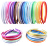 Suyegirl Pack Of 26 Diy Satin Covered Fashion Headbands Set 0.4 Inch 1 Cm Girls Hairbands Teen Colorful Ribbon Hair Band Craft Headband Set