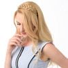 Diguan 5 Strands Synthetic Hair Braided Headband Classic Chunky Wide Plaited Braids Elastic Stretch Hairpiece Women Girl Beauty Accessory
