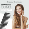 Bardeau Essentials Black Carbon Wide Tooth Comb 7 Inch Professional Detangling And Styling Tool For Men And Women All Hair Types