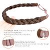 Diguan Synthetic Hair Braided Headband Classic Chunky Wide Plaited Braids Elastic Stretch Hairpiece Women Girl Beauty Accessory 55G
