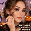 Docolor Eye Makeup Brushes 10Pcs Skull Printed Eyeshadow Makeup Brush Set Blending Concealer Eyebrow Eye Liners Premium Synthetic Eyeshadow