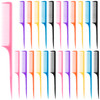 Yaomiao 24 Pcs Rat Tail Combs Bulk Braiding Comb For Woman Parting Combs