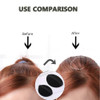 4 Pcs 2 Pairs Black Sponge Bump It Up Volume Hair Base Pads Fluffy Padding Inserts For Hairstyle Bum Maker Braid Holder For Women Girls