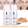 2Pcs 30Ml Tlm Colour Changing Foundation Makeup Concealer Cover Cream Full Coverage Flawless Liquid Base Nude Face Liquid Cover Concealer