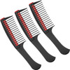 Leinuosen 3 Pack Hair Comb With Roller Detangling Color Comb Red