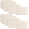 Meekoo 16 Pcs Blank Canvas Zipper Pouch Pencil Bag Bulk M Beige