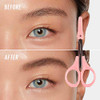 4 Curved Craft Scissors Stainless Steel Unisex Eyebrow Kit Eyebrow Scissors Slant Tweezers And Eyebrow Brush For Eyebrow Eyelash Extensions