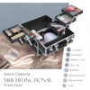 Frenessa Makeup Train Case Makeup Case 11.8 Inch Large Cosmetic Box Organizer Travel Storage Professional Make Up Train Carrying Case With 6