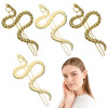 4Pcs Snake Hair Clip Vintage Decorative Metal Hair Pins For Women And Girls Golden
