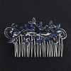 Chmier Bridal Hair Comb Crystal Hair Comb Blue Rhinestone Headpiece Marquise Side Comb Sapphire Wedding Hairpiece Prom Bridesmaid Hair