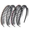 Yeshan Rhinestone And Crystal Headbands For Women With Teeth Comb Non Slip Hard Plastic Headbands In Wave Shape Pack Of 4