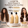 Luseta Bond Repair And Revitalizing Shampoo And Conditioner Set For Chemically Damaged Hair. Deep Moisture To Smooth Frizz And Add Shine.