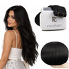 Runature Black Hair Extensions Sew In Extensions Real Human Hair 100G