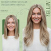 Runature Blonde Human Hair Clip In Extensions 20 Inch 120G 7Pcs 8P60