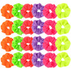 Willbond 24 Pcs Neon Hair Scrunchies 80S Halloween Party Accessories