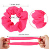 Willbond 24 Pcs Neon Hair Scrunchies 80S Halloween Party Accessories