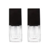2Pcs 15Ml 0.5Oz Empty Clear Square Glass Emulsion Essence Bottle With Black Pump Head Cosmetic Foundation Travel Vials Containers Holder For