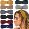 Huachi Headbands For Women Twist Knotted Women Head Bands Boho Stretchy Hair Bands Non Slip For Girls Criss Cross Turban Plain Headwrap Yoga