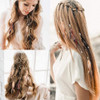 Ronrons 6 Pack Handmade Boho Hippie Hair Extensions With Feather Clip Comb Headdress Diy Accessories For Women Brown Black Khaki
