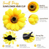 Lawie 16 Pack Artificial Fake Yellow Small Daisy Sunflower Hair Clips Floral Hairpins Alligator Barrettes Brooches Pins Wedding Hawaiian