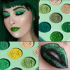 Afflano Green Eyeshadow Palette Green Glitter Eyeshadow Highly Pigmented Forest Emerald Christmas Makeup Palettes Yellow Lime Grass Greenish