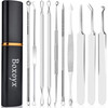 Pimple Popper Tool Kit Boxoyx 10 Pcs Blackhead Remover Comedone Extractor Kit With Metal Case For Quick And Easy Removal Of Pimples