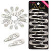Dofash 12Pcs Snap Hair Clips For Women Non Slip And Metal Hair Barrettes 5Cm 2 Small Clips For Thin And Fine Hair Silver