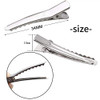 Single Prong Alligator Hairpins 100 Pieces Silver Metal Curl Crocodile Hair Clips Teeth Bows Holders Accessories For Hair Care Salon Woman