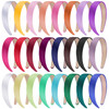 Siquk 24 Pieces Satin Headbands 1 Inch Wide Headband Colorful Non Slip Hard Headbands For Women And Girls 24 Colors