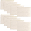 Gejoy 10 Pack Blank Canvas Cosmetic Bags Zipper Pouch Diy L Beige