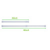 Tension Rods 6 Pack Adjustable Spring Steel Cupboard Bars 28 To 48 Inches Tension Curtain Rod Shower Rod Closet Rod Tensions Rod Extendable