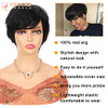 Phocas Short Cut Wigs Human Hair Short Pixie Wigs With Bangs Pixie Cut Wig Short Straight Natural Black