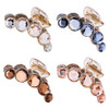 Lawie 4 Pack Clear Gold Blue Brown Crystal Gems Glitter Sparkly Fancy Plastic Octopus Hair Claw Clips Bling Jeweled Jaw Barrettes Hair Grips