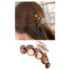 Lawie 4 Pack Clear Gold Blue Brown Crystal Gems Glitter Sparkly Fancy Plastic Octopus Hair Claw Clips Bling Jeweled Jaw Barrettes Hair Grips
