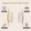 2Pcs Alloy Hair Comb Silver And Gold Headwear Side Comb For French Twist Sparkle Styling Tools And Hair Accessories For Women And Girls