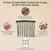 10 Pcs Metal Wire Hair Clips And Barrettes 10 Teeth 4Cm Twist Bridal Combs Veil Hair Pins For Wedding Party Bulk Pack For Women And Girls