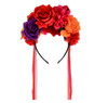 Floral Fall Women Day Of The Dead Flower Crown Festival Headband Rose Mexican Floral Headpiece Hc 23 Red Purple