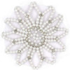 Teensery Crochet Pearl Rhinestone Hair Snood Elastic Hair Net For Women And Girls Ballet Dance Skating White 1 Count