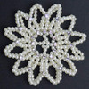 Teensery Crochet Pearl Rhinestone Hair Snood Elastic Hair Net For Women And Girls Ballet Dance Skating White 1 Count
