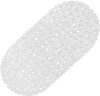 Weltrxe Pebbles Bath Mat Clear Non Slip Bathtub Mat With Suction Cups Drain Holes For Bathroom Showers Tub Machine Washable Bpa Latex Free