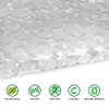 Weltrxe Pebbles Bath Mat Clear Non Slip Bathtub Mat With Suction Cups Drain Holes For Bathroom Showers Tub Machine Washable Bpa Latex Free