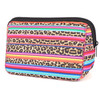 Ajltpa Waterproof Neoprene Cosmetic Bag Rainbow Leopard