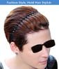 Bodbop Xingzhe Metal Hair Band Men Headbands Womens Hair Bands Fashion Hair Hoop Wavy Spring Comb Headband Men Spiral Teeth Hair Accessories