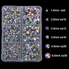 4000Pcs Hot Fix Round Crystals Gems Glass Stones Hotfix Flat Back Rhinestones Crystal Ab