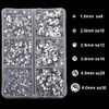 4000Pcs Mixed Size Hot Fix Round Crystals Gems Glass Stones Hotfix Flat Back Rhinestones Clear Crystal