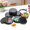 Foraineam 48 Pack 2 Oz Round Lip Balm Tin Cans Aluminum Cosmetic Sample Containers With Screw Lid Matte Black Metal Empty Tins Storage
