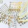 Nail Angel 24 Sheets Nail Art Adhesive Gold Color Sticker Sheets Moon Star Universal Flower Shapes Sticker Sheets Nail Art Deco 10057