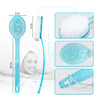 Decorrack Shower Scrubber Brush Long Handle Blue 1 Pack